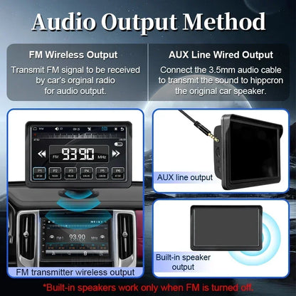 Wireless CarPlay Android Auto Car Radio Multimedia Video Player 7" Touch Screen With AUX