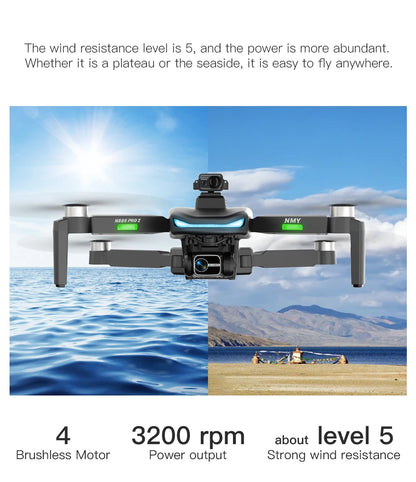 New N800 Pro2 GPS Drone Professional 8K HD Camera With Obstacle Avoidance 3-Axis Gimbal Brushless 5G WIFI FPV RC Dron Quadcopter