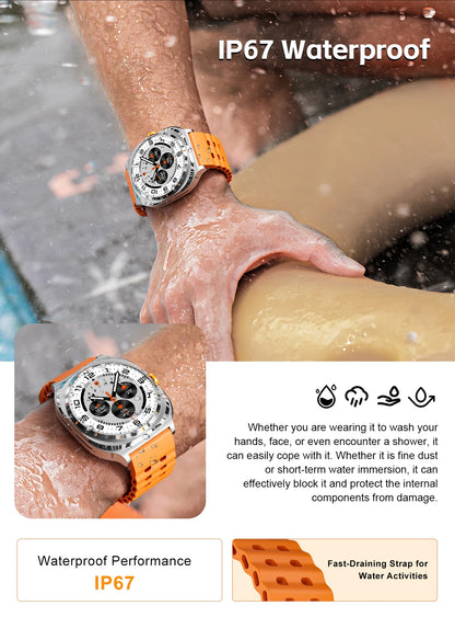 2025 New Smart Watch With 2 in 1 TWS Wireless Headset Bluetooth Call 1.53" AMOLED Screen 400mAh IP67 Waterproof Sport Smartwatch
