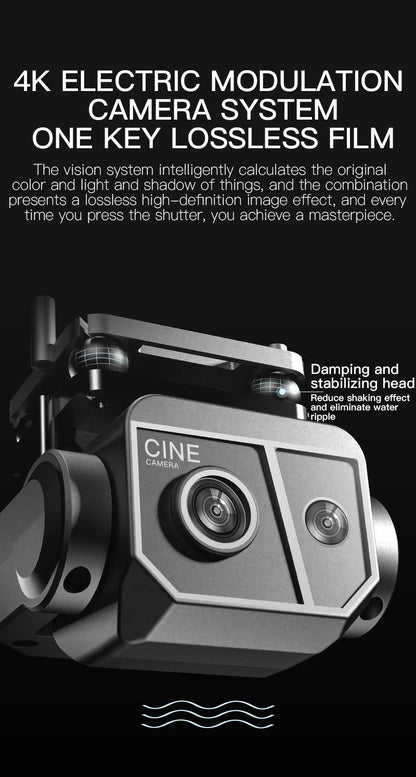 8K HD dual camera GPS drone gimbal 360 ° laser obstacle avoidance brushless quad-axis foldable aircraft