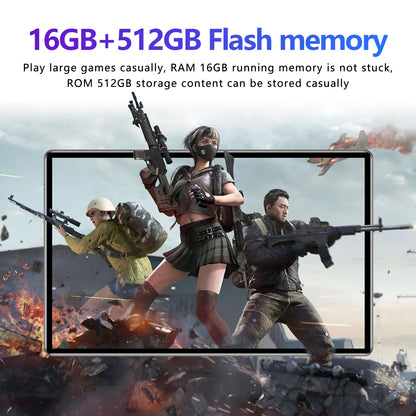 Best-selling tablet Android 15 2024 eight-core dual camera 5G Wifi memory 16GB 512GB battery 12000 mAh smart tablet