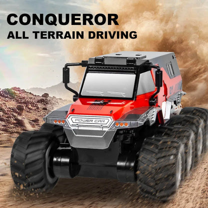 JJRC 8x8 2.4G Remote Control Car 8wd Off-road Amphibious Stunt Vehicle 8-Wheel Speed Racing Truck Waterproof Crawler Toys