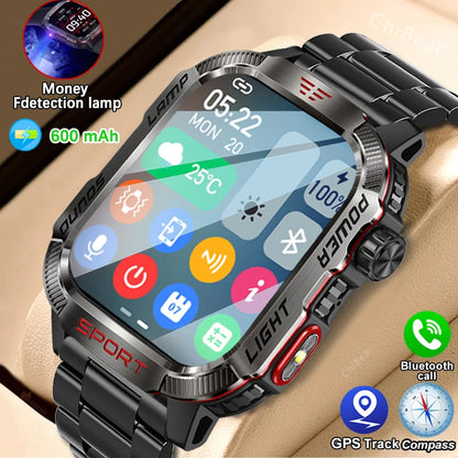 For Huawei GPS Outdoor Sport LED Light Smartwatch Men 600mAh Large Battery Cash Verification Function Bluetooth Call Smart Watch