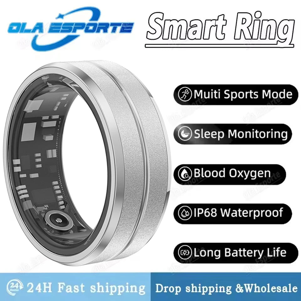 New Ceramic Smart Ring 2025 Men Women Gesture Swing Take Photos Heart Rate Blood Oxygen 5ATM Waterproof Multi-sport Mode Rings