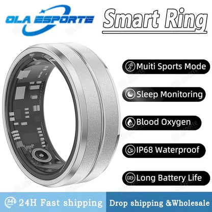 New Ceramic Smart Ring 2025 Men Women Gesture Swing Take Photos Heart Rate Blood Oxygen 5ATM Waterproof Multi-sport Mode Rings
