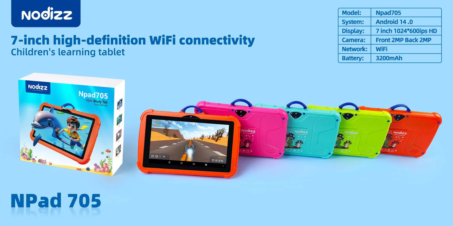 New Cartoon Pattern Kids Tablet 7 Inch Quad Core 4GB RAM 128GB ROM Android Learning Education Games Tablets Children's Gifts