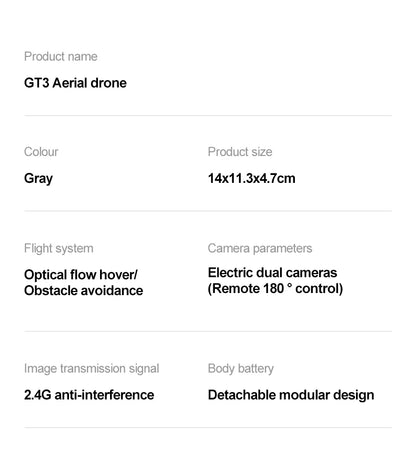 2025 GT3 RC Drone 8K 5G Professional HD Aerial Photography Obstacle Avoidance Remote Control Aircraft Dual Camera Quadcopter Toy