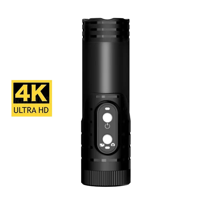4K Mini Sport DV Action Sport Camera Flashlight Helmet Full HD 1080P Video Ideal Bodycam for Bike, Cycle, Motorcycle Camcorder
