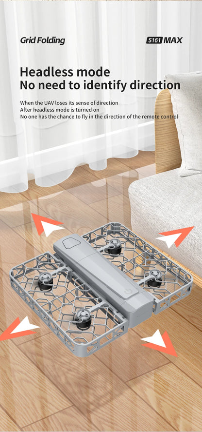 Original Mini Drone Flying Camera S161 RC Dron 8K HD Aerial Photography Pocket UAV with Screen Control Brushless Full Enclosure