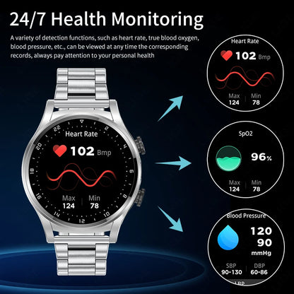 LIGE 2 in 1 Smartwatch Men 400mAh Battery Bluetooth Call With TWS Headset NFC Music Control 100+ Sport Mode Waterproof Watch Man