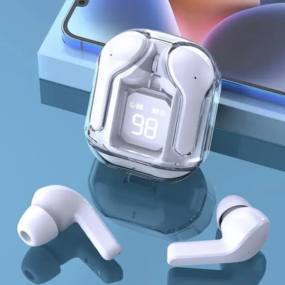 In-ear wireless earphones for gaming, sports, outdoor activities, leisure, and sleep, featuring an LED digital display, ideal fo