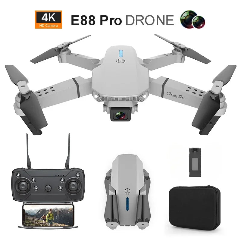 E88Pro Profesional HD Dual Camera Drone with Wide-Angle Head Remote Quadcopter Airplane Toy Helicopter