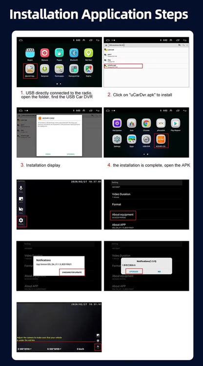 For Android Multimedia Player 1920*1080P Dashcam ADAS Mini Car DVR Camera HD Car Camera Auto Digital Video Recorder Dash Cam