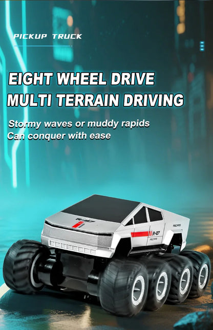 JHD For JJRC Q218 2.4g Amphibious Rc Remote Control Car Eight Wheel Stunt Car Amphibious All Terrain Four-Wheel Drive Climbing