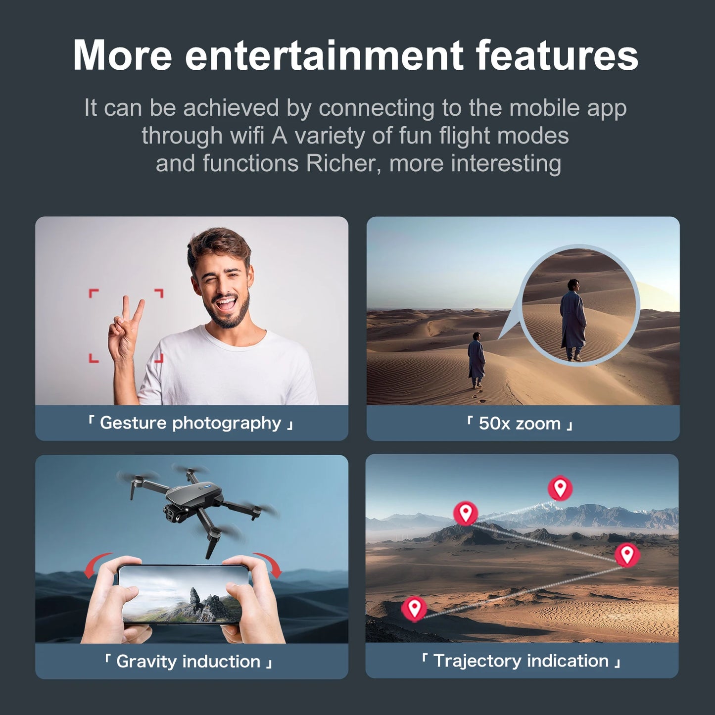 E88GT 4.3-inch Large Screen Drone Brushless Dual Camera Aerial Photography 8K HD Optical Flow Remote Control Aircraft Boy Gift