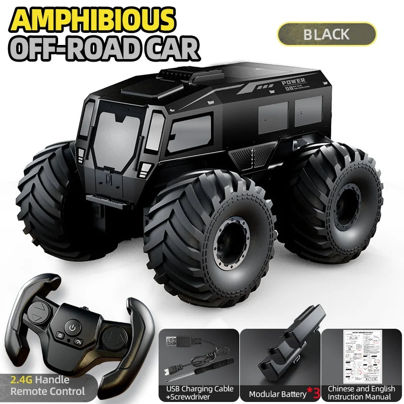 NEW RC Cars 4WD All Terrain Cross Country Car RC Water Land Amphibious 2.4G Toy Drift Racing Remote Control Car Kids Gift