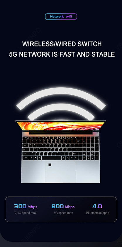 CARBAYTA Max Ram 32GB Rom 2TB SSD Metal Computer 5G Wifi Bluetooth AMD Ryzen 7 4800U Windows 10 11 Pro Gaming IPS Laptop