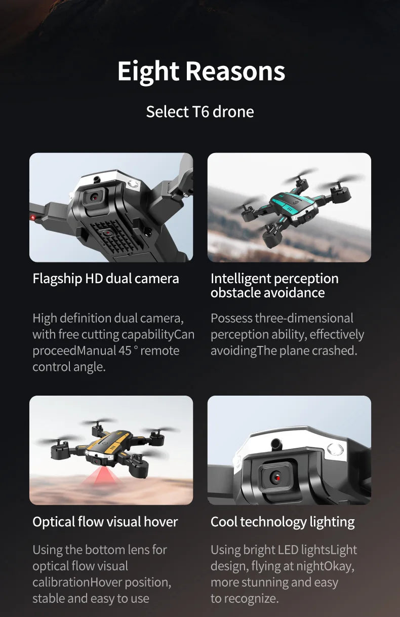 G6 Pro GPS Professional Drone 8K HD Dual-Camera Aerial Photography Omnidirectional Obstacle Avoidance Quadrotor RC Distance 5KM
