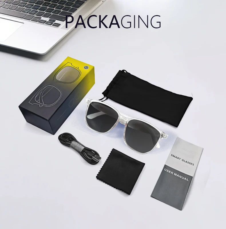 Smart Glasses Listenable Songs, Wireless Headphone Glasses, Shades for Women & Men, 3in1 Smart Glasses that Play Music 