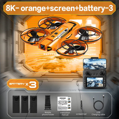 For Xiaomi New A21 Pro Mini Drone 4K Professional 8K HD Camera with Screen RC Dron Brushless Motor Obstacle Avoidance Quadcopter
