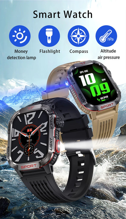 For Huawei GPS Outdoor Sport LED Light Smartwatch Men 600mAh Large Battery Cash Verification Function Bluetooth Call Smart Watch