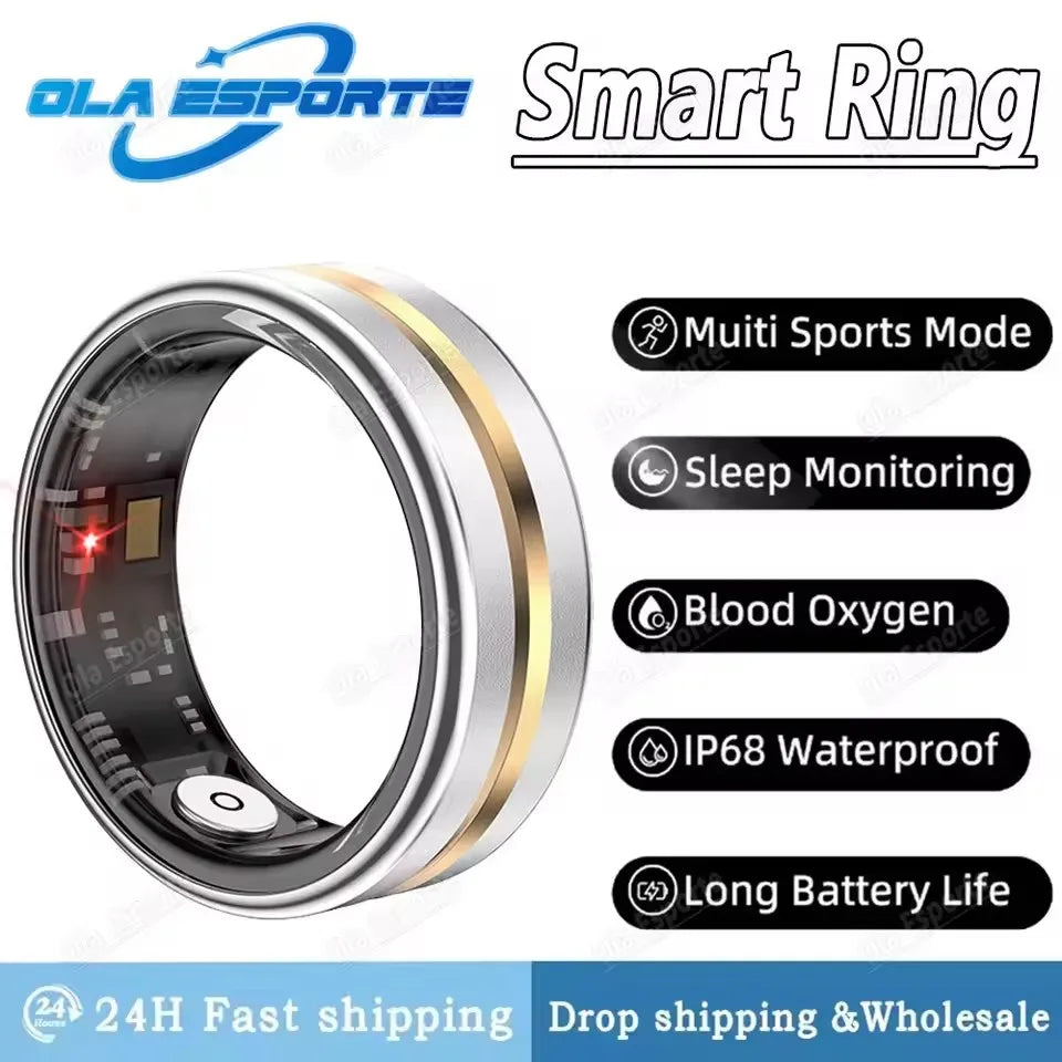 New Ceramic Smart Ring 2025 Men Women Gesture Swing Take Photos Heart Rate Blood Oxygen 5ATM Waterproof Multi-sport Mode Rings