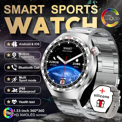 2025 New Watch 4 New Bluetooth Call Smartwatches Men 150+ Sports Mode Health Monitoring AI Voice Assistant Smart Watch IOS