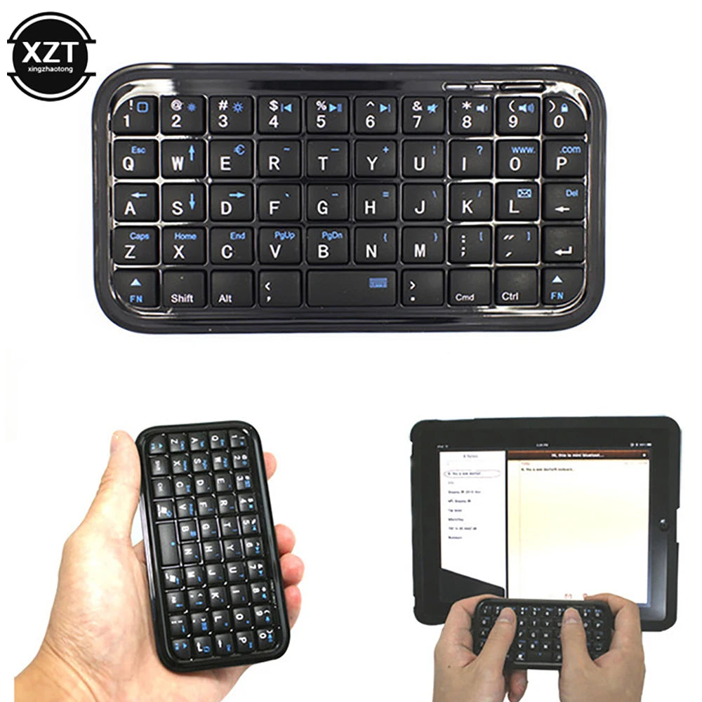 Bluetooth 3.0 Keyboard Rechargeable Mini Slim Travel Size Wireless Keypad Small Portable 49 Keys Keyboard for Tablets Smartphone