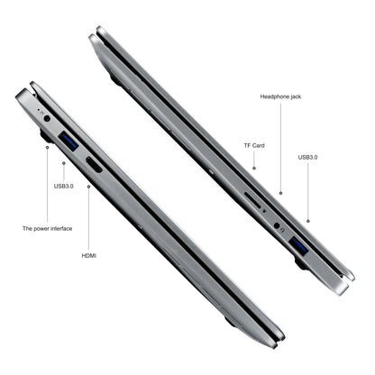 14 Inch Business Laptop Intel N4500 8GB DDR4 128GB SSD Windows 11 Slim Lightweight Durable Office Notebook