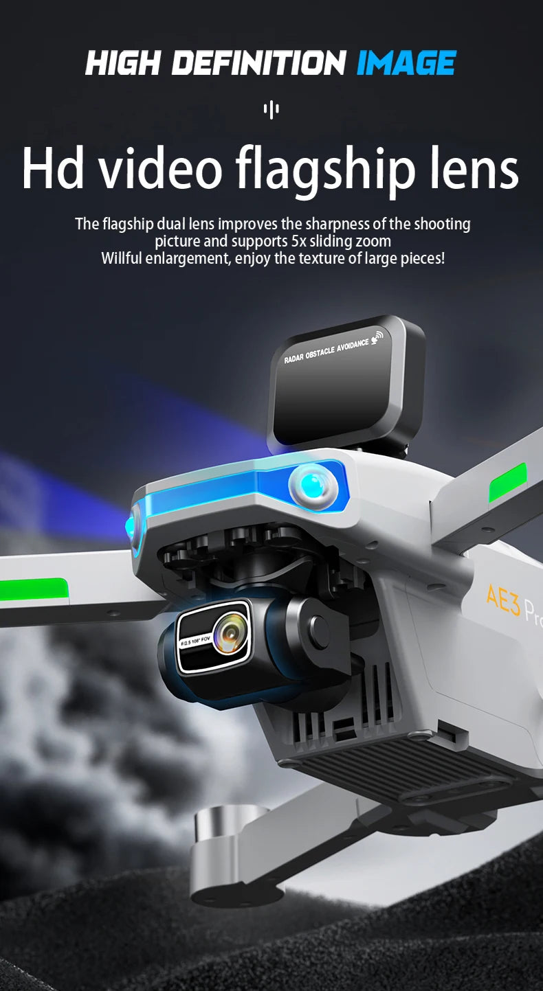 2025 New AE3 PRO Max+ GPS Drone 8K Dual Camera With Screen 5G Wifi FPV 3-Axis Gimbal Obstacle Avoidance Quadcopter RC Dron Toy