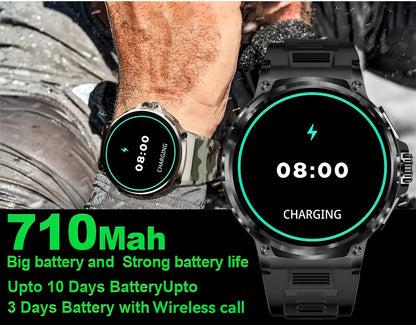 LIGE 1.85 Inch Smart Watch Men 710mAh Battery Long Standby Bluetooth Call Smartwatch New Fitness Watch Sport Tracker Andriod IOS