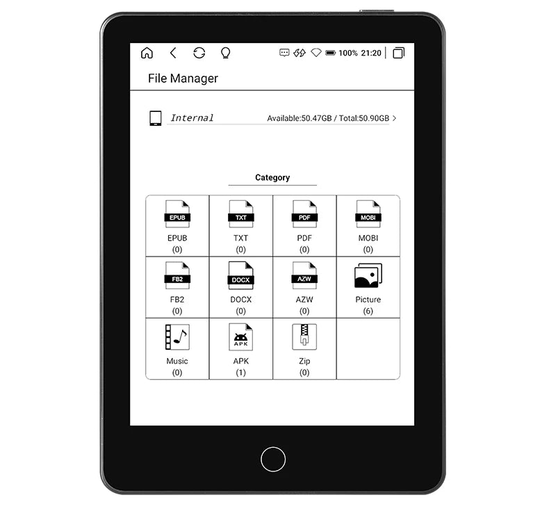 BIGWEI X7Pro 6''Eink Screen Ebook Reader Electronic Epaper Books Notebook E-Ink Display E-book Ereader Tablet Support Kindle APP