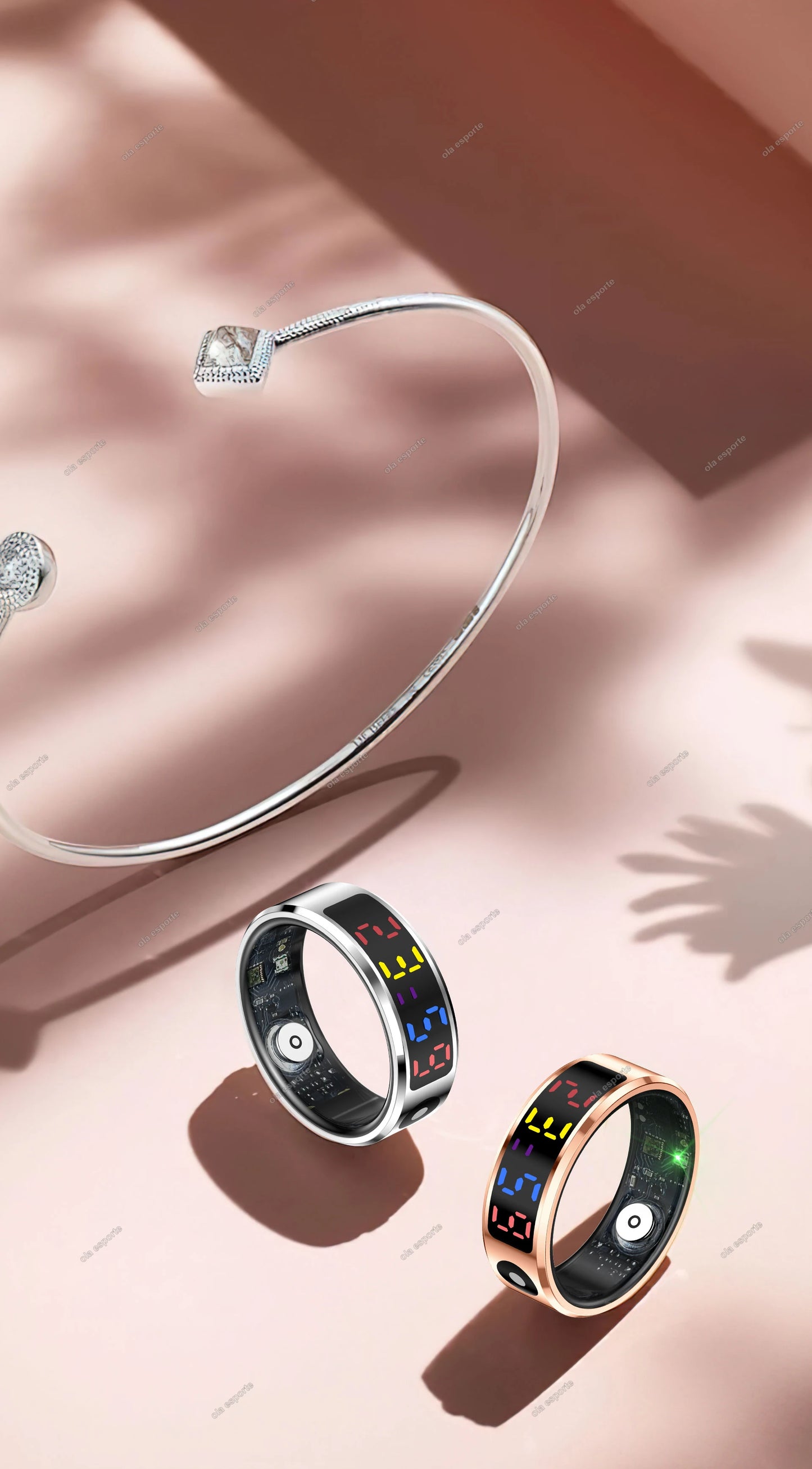 2025 R12 Smart Ring with Color Display Screen and Touch, Charging Box,Health Manager, 5 ATM Waterproof Smartring For Men Women