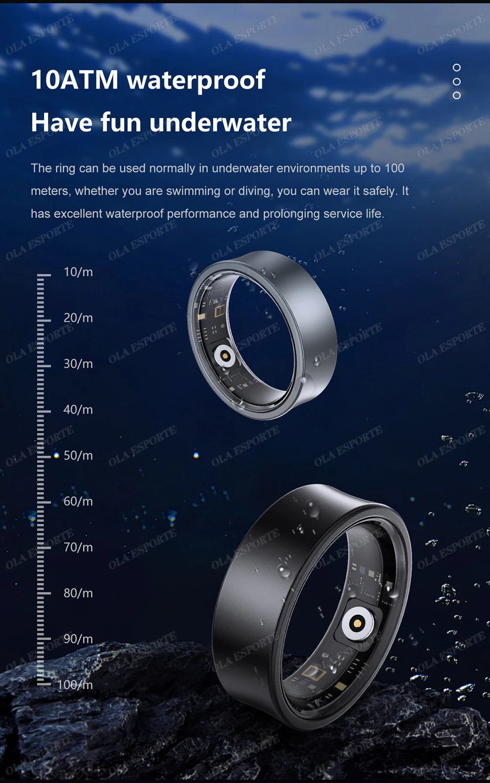 Smart Ring For Women 5ATM&IP68 Waterproof Rings Man Health Monitoring Heart Rate Sleep Monitor Sport Tracker Smartring 2025 New