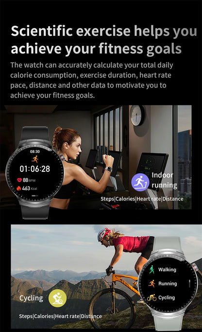 LIGE 2025 Smart Watch 2 in 1 With Earphone Smartwatch Bluetooth Call Men Watch AI Voice Heart Rate Monitor Play Music SmartWatch