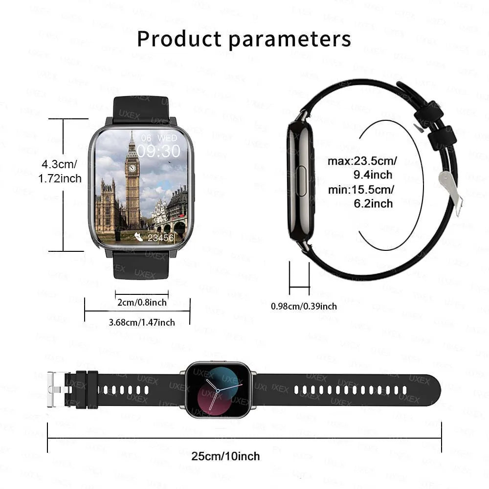 Fashion Smartwatch Men 1.83 HD Full Bluetooth Call Health Tracker Sports Making Ideal Gift Custom Photo Women Watches Exclusive