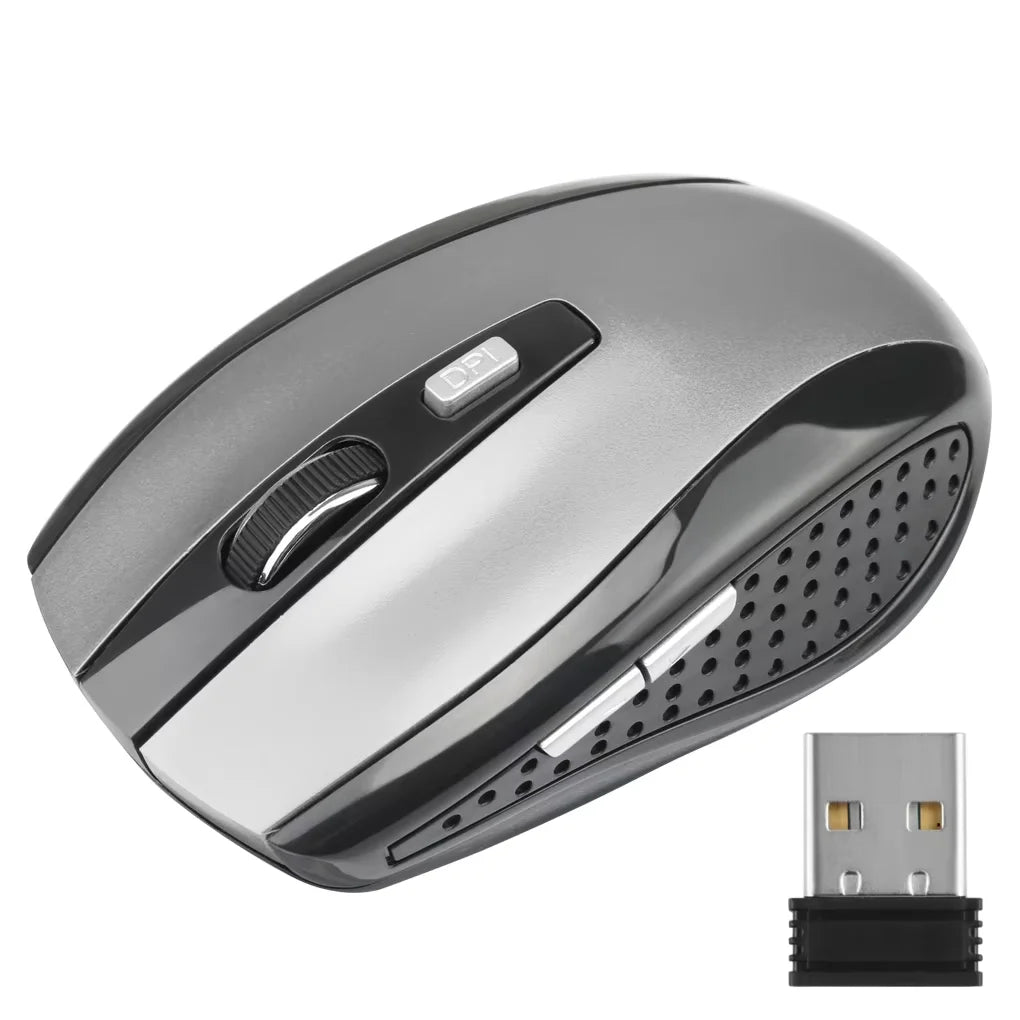 2.4G Wireless Mouse Gaming Mice Adjustable 1600DPI Optical Office Mouse Ergonomically-designed Mouse for Notebook PC MacBook