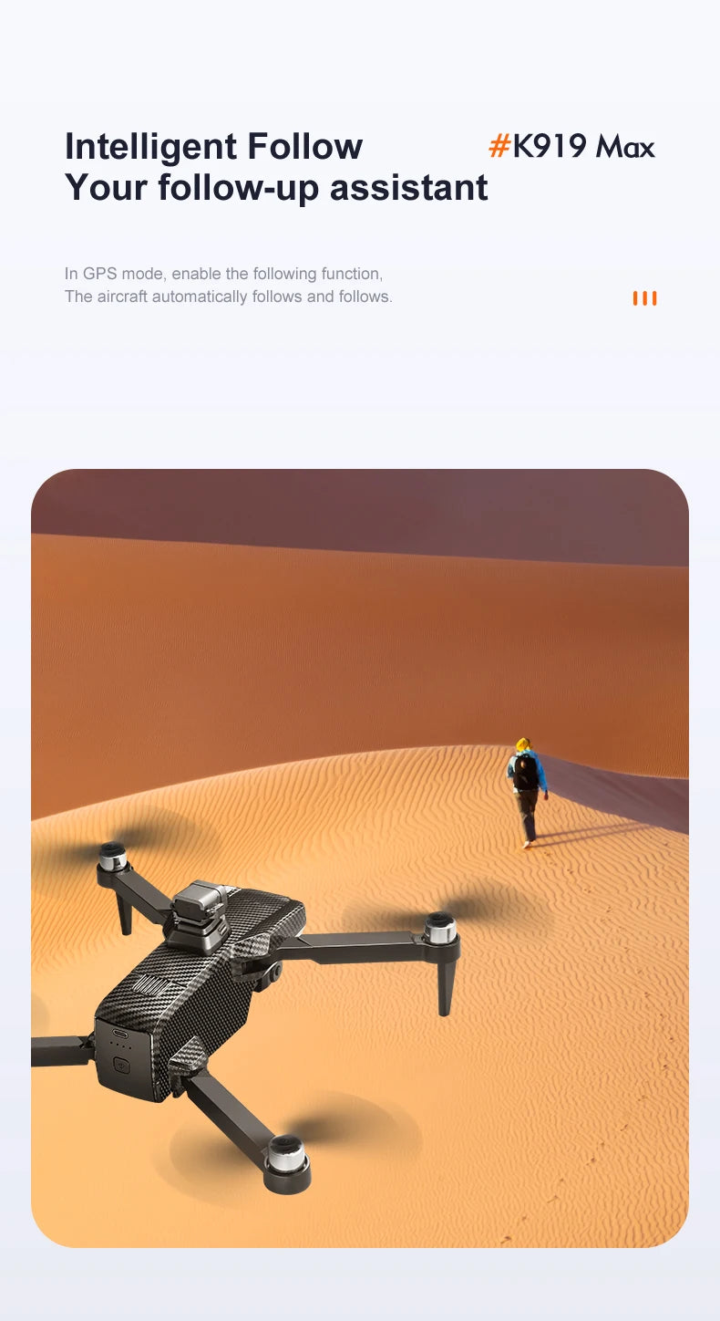 New K918 Drone GPS 8K Professional HD 360° Dual Cameras 5G WIFI Brushless Motors Obstacle Avoidance Foldable Quadcopter