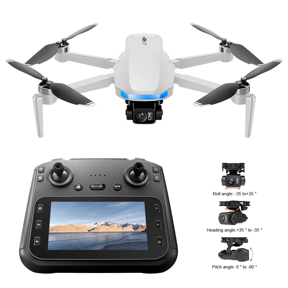 S-X1 New Drone with Screen 3-Axis Anti-shake Gimbal 4K Aerial Brushless Drones RC Quadcopter 5G GPS 8K HD Cameras EIS Mini Dron