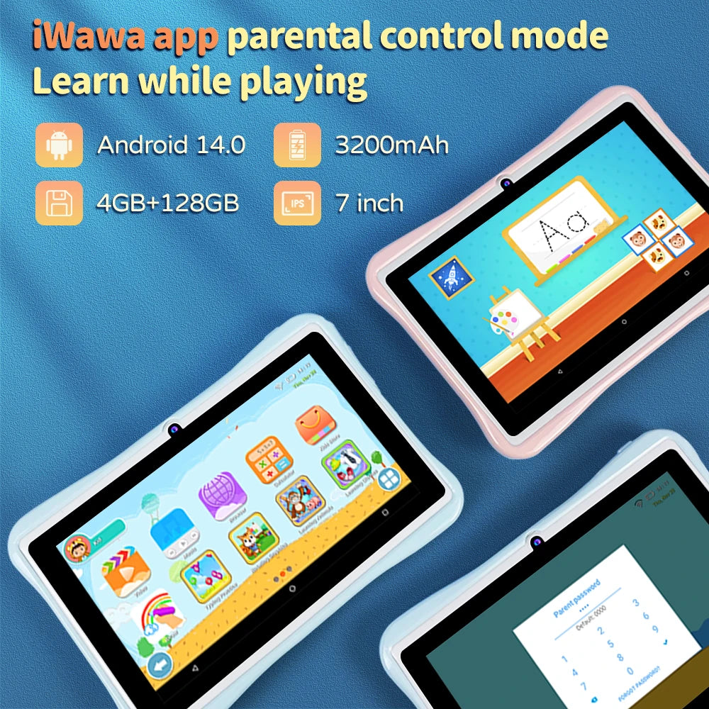 Popular Kids Tablet PC 2025 New 5G Global Version Tablet 16GB 128GB ROM 7 Inch tablet Android 14.0 Pad 4Core Tablet PC Dual Wifi