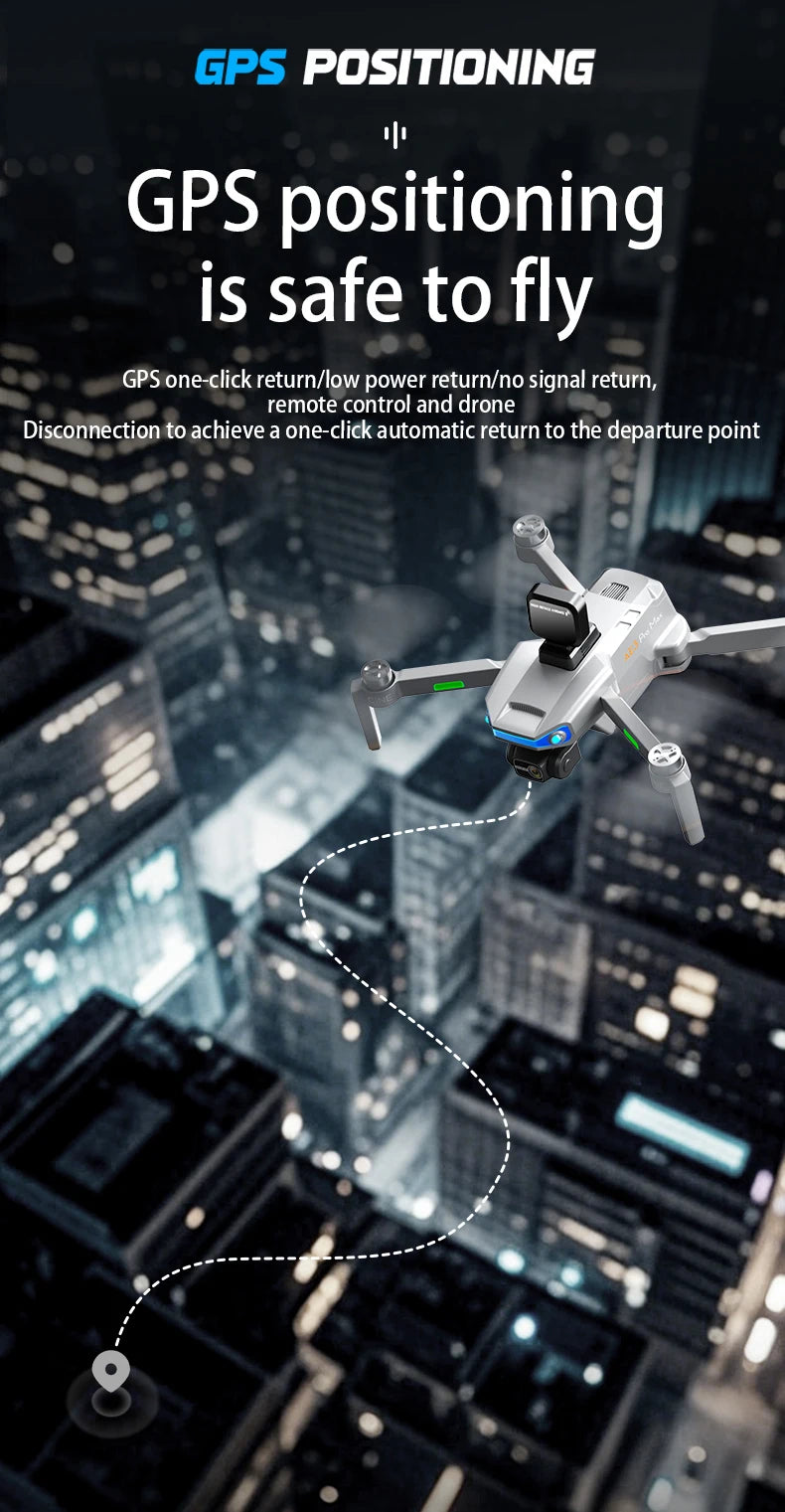 AE3 Pro Max Professional Drone With Screen 360° Obstacle Avoidance Brushless  8K Dual Camera 3-Axis Gimbal Quadcopter FPV dron