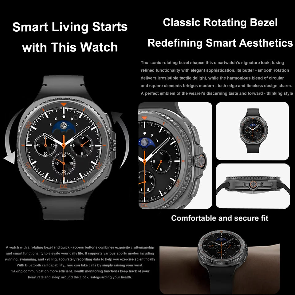 New DT Watch 8 Ultra Smart Watch Classic NFC Health Monitoring GPS Bluetooth Call IP68 Waterproof HD Smartwatch For IOS Android