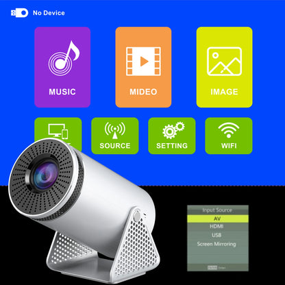 4K Projector H300 Android 11 Portable RK3326 Quad Core BT5.0 1280*720P Home Cinema Dual Wifi6 120ANSI Outdoor Projetor