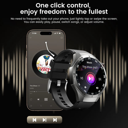2025 New Smart Watch Men AMOLED Screen GPS Motion trajectory Heart Rate Bluetooth Calls SmartWatch Waterproof