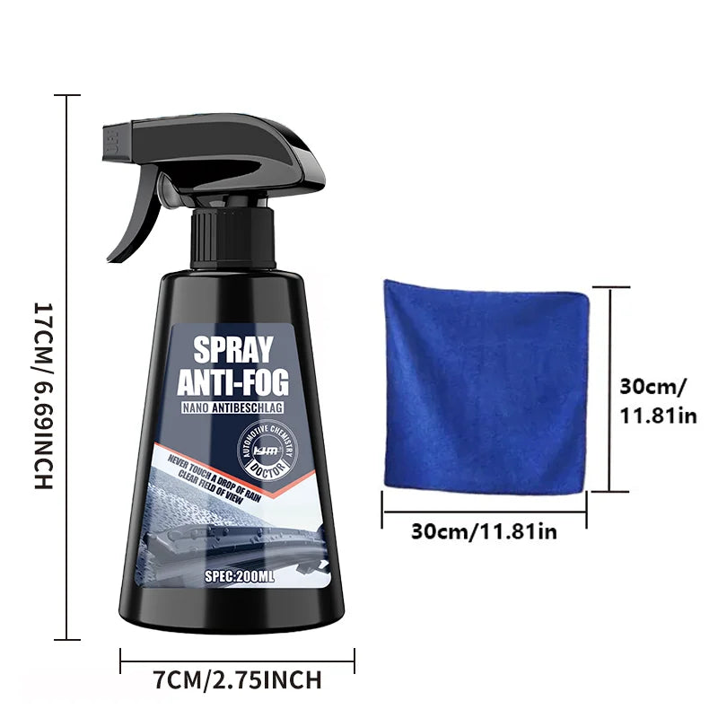 Car Glass Anti-Rain Spray Auto Water repellent Coating Agent Waterproof Rainproof Anti-fog Glass Cleaner Auto Windshield Clear