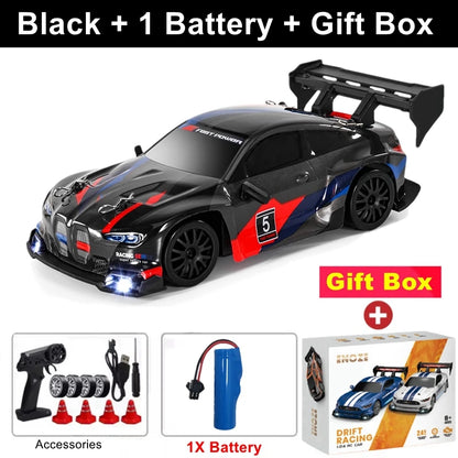 RC Drift Car 4WD Remote Control High Speed Racing Vehicle with LED Lights 2.4GHz Radio 4x4 Off-Road Truck Toy for Children Kids