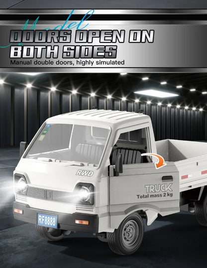 RC Truck 1:16 2.4GHZ RC Car Simulation Drift Climbing Truck With Spray and LED Lights RC Electric Truck Model Boy's Toys Gifts