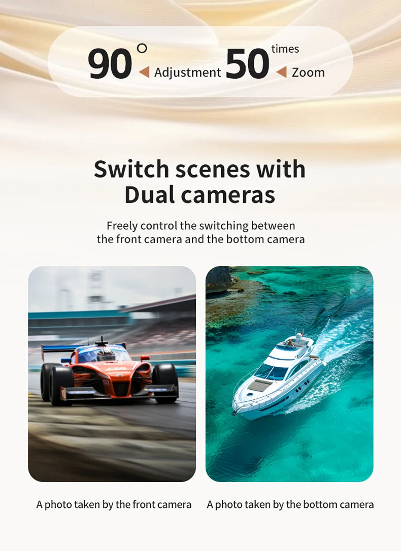 Original Mini Drone Flying Camera S161 RC Dron 8K HD Aerial Photography Pocket UAV with Screen Control Brushless Full Enclosure