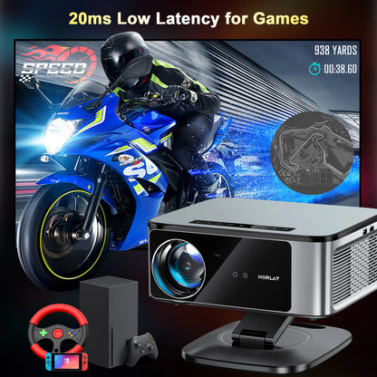 2025 Horlat 45000 Lumens 4K UHD Projector Laser TOF Focus Android 12 WiFi 1080P Full HD Home Theater Movie Projector for Netflix
