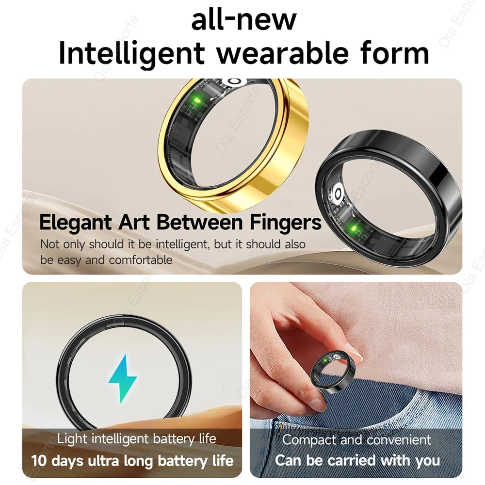 R09 Smart Ring 2025 Gesture control Sleep Health Monitor Bluetooth Rings IP68 Waterproof Sports Modes Smartring Men Women gifts